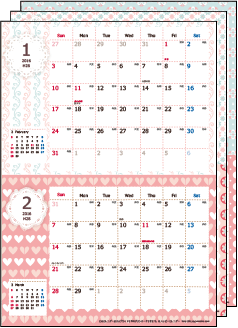 女の子らしいキュートなカレンダー 16年 無料 カレンダー 厳選テンプレート かわいい おしゃれ シンプル ビジネスにも Naver まとめ